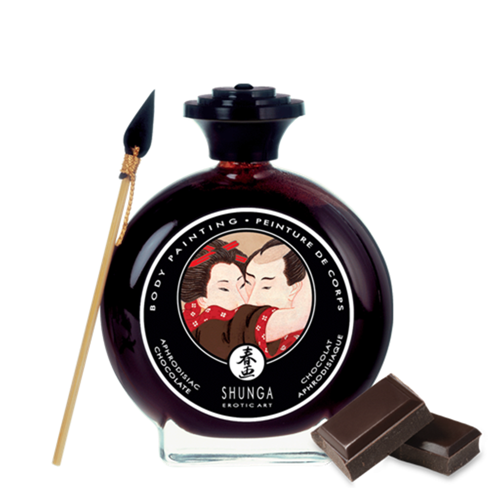 barva na telo shunga body painting chocolate 100 ml